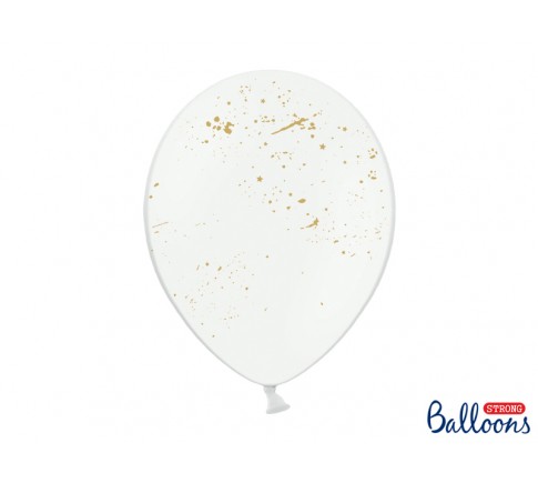 Balony 30 cm, Plamki, Pastel Pure White