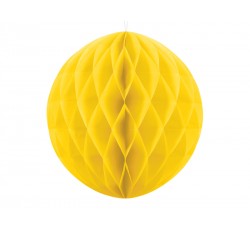 Kula bibułowa, żółty, 30cm