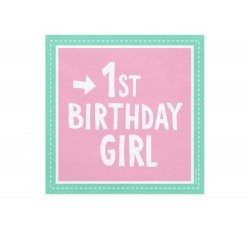 Serwetki 1st Birthday Girl,...